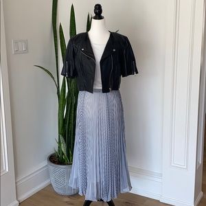 Maeve Blue Stripe Pleated Skirt From Anthropologie
